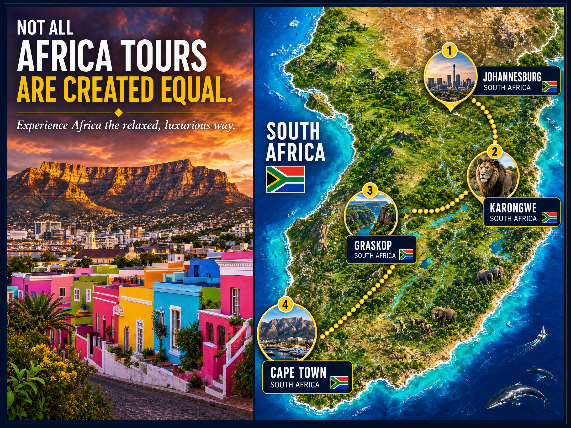 South Africa Tour Route Map